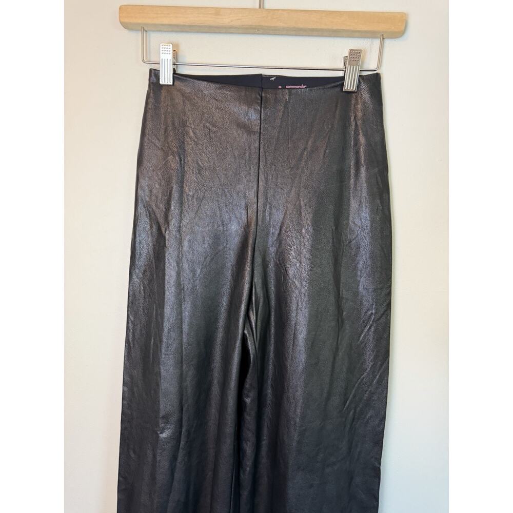 Commando Women’s Faux Leather Wide Leg Pants, Black, Medium $188 NEW - Picture 4 of 11